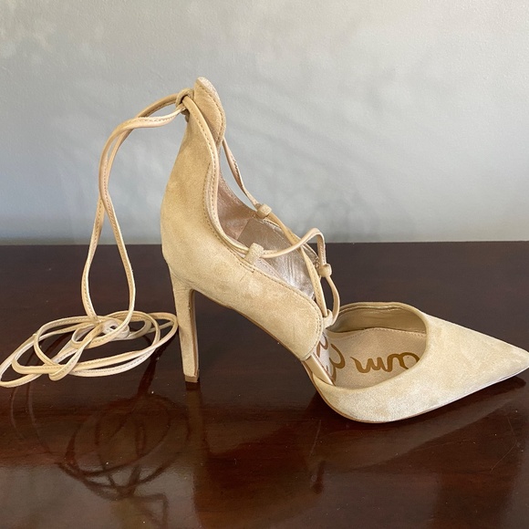 Sam Edelman Helaine Lace-Up Suede Pump - Picture 7 of 8